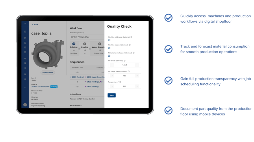 Production Quality Management - White Background