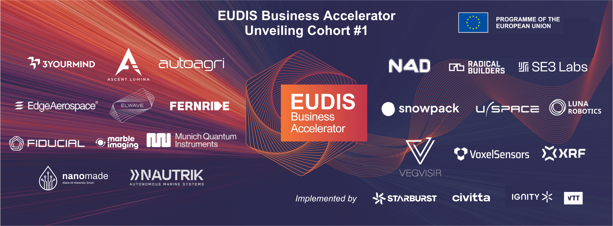 EUDIS Business Accelerator 2025 cohort, courtesy of EUDIS