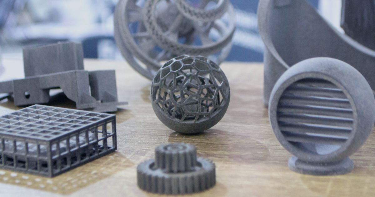 3D printed parts demonstrating complex geometry and freedom of design